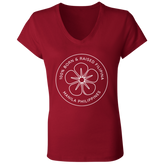Filipina Flower Ladies' Jersey V-Neck T-Shirt